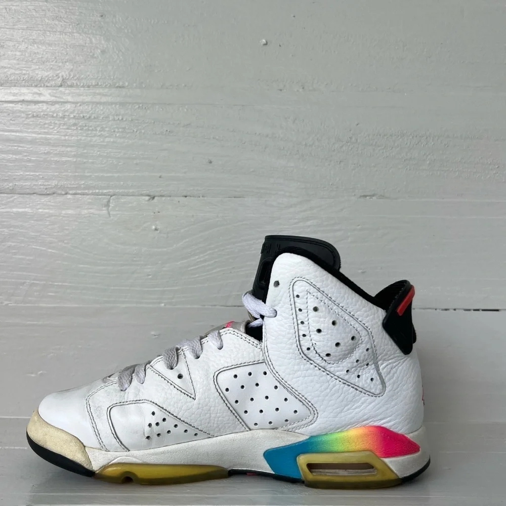 Nike Air Jordan 6 Retro Pink Flash White Sneakers Shoe Kid’s Youth 5
